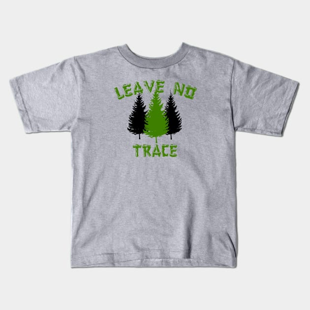Leave No Trace Kids T-Shirt by esskay1000
